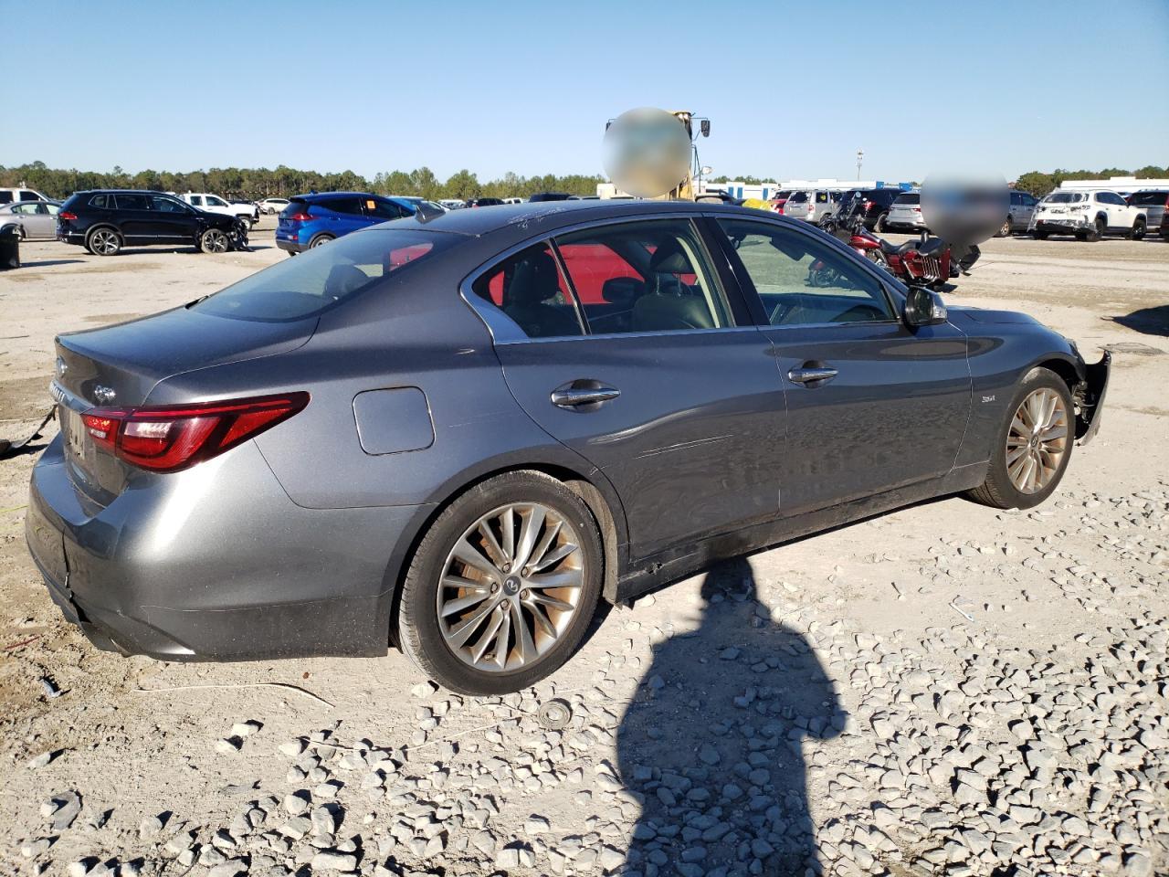 2018 Infiniti Q50 VIN JN1EV7AP5JM363712 Copart auction photo, front end / rear end damage thumbnail 3
