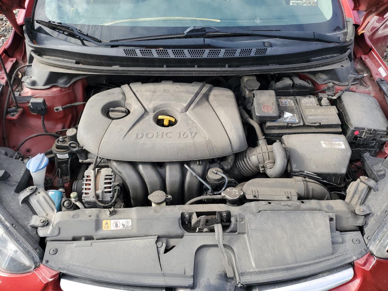 2016 Hyundai Elantra VIN KMHDH4AE3GU491397 Copart auction photo, front end damage thumbnail 11