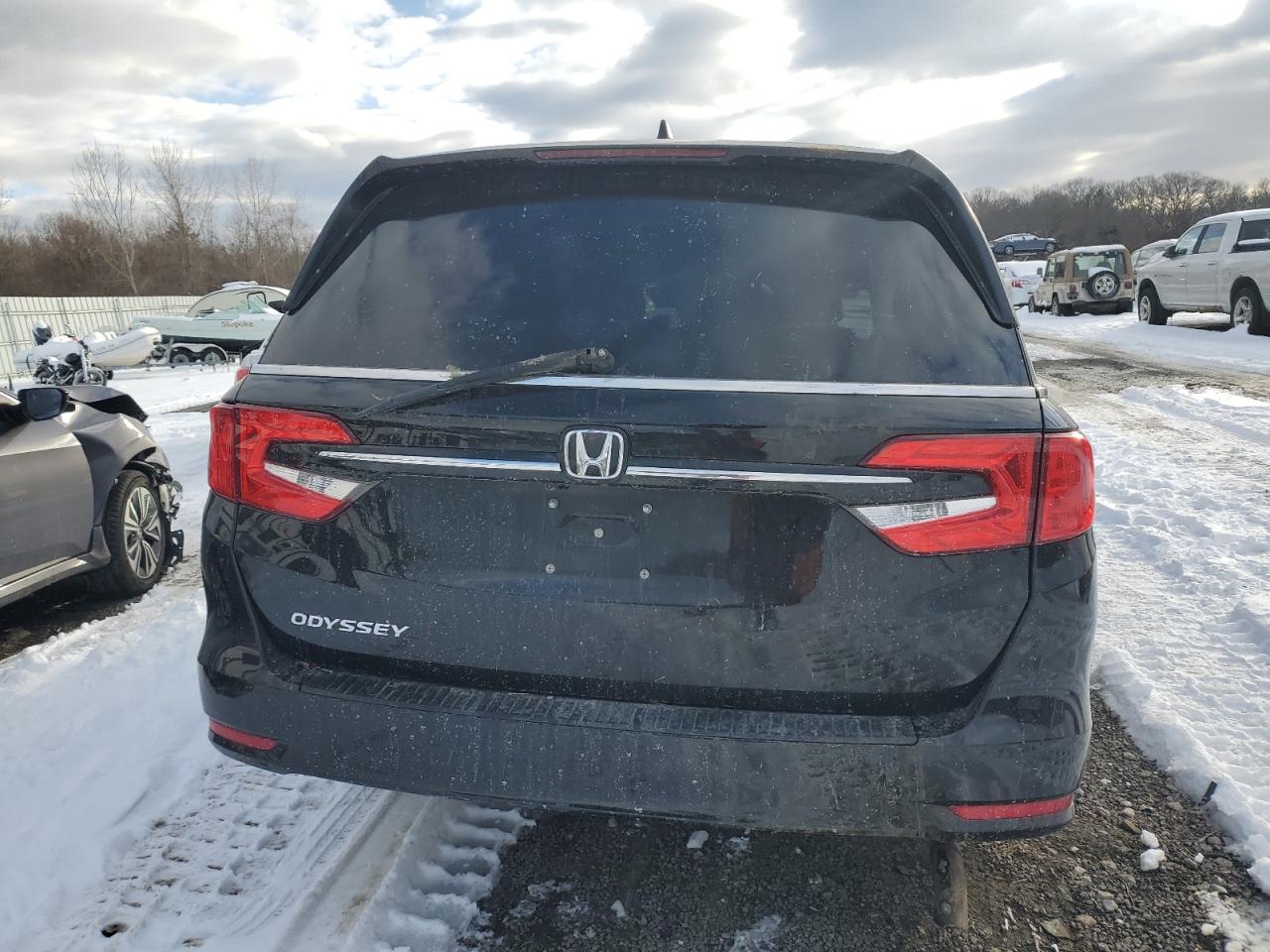 2021 Honda Odyssey VIN 5FNRL6H59MB004265 Copart auction photo, side damage thumbnail 6