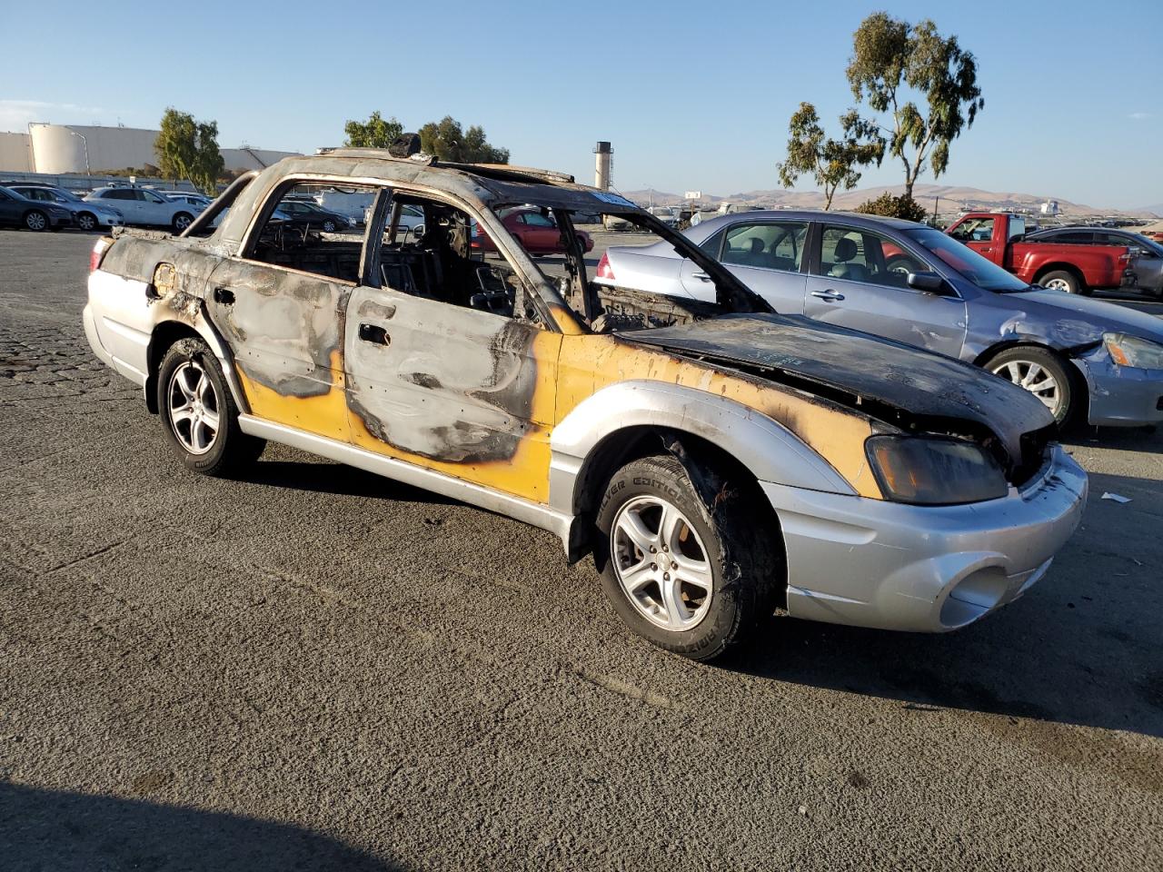 2003 Subaru Baja VIN 4S4BT61C137101583 Copart auction photo, burn damage thumbnail 4