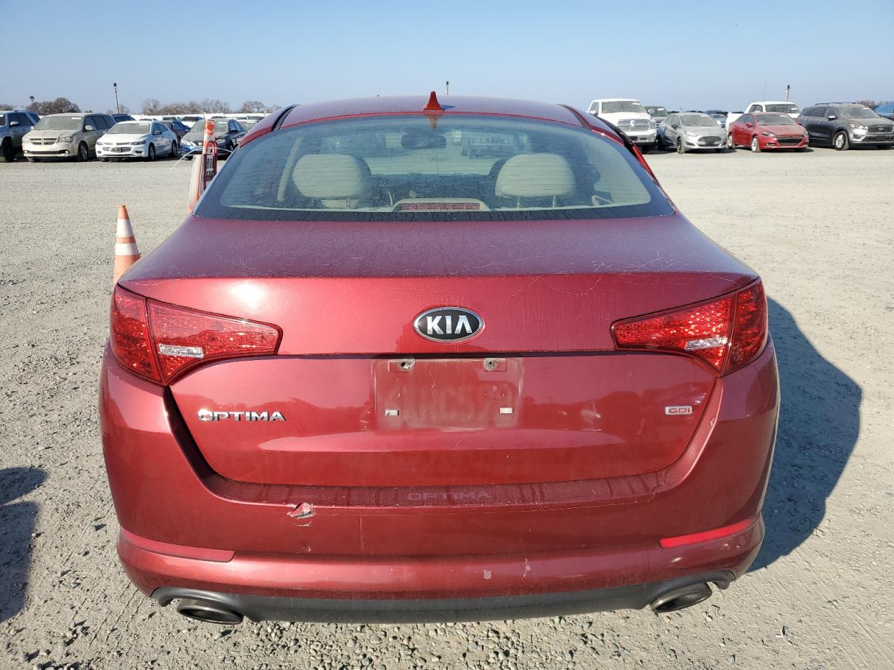 2013 KIA Optima VIN 5XXGM4A74DG136836 Copart auction photo, side / rear end damage thumbnail 6