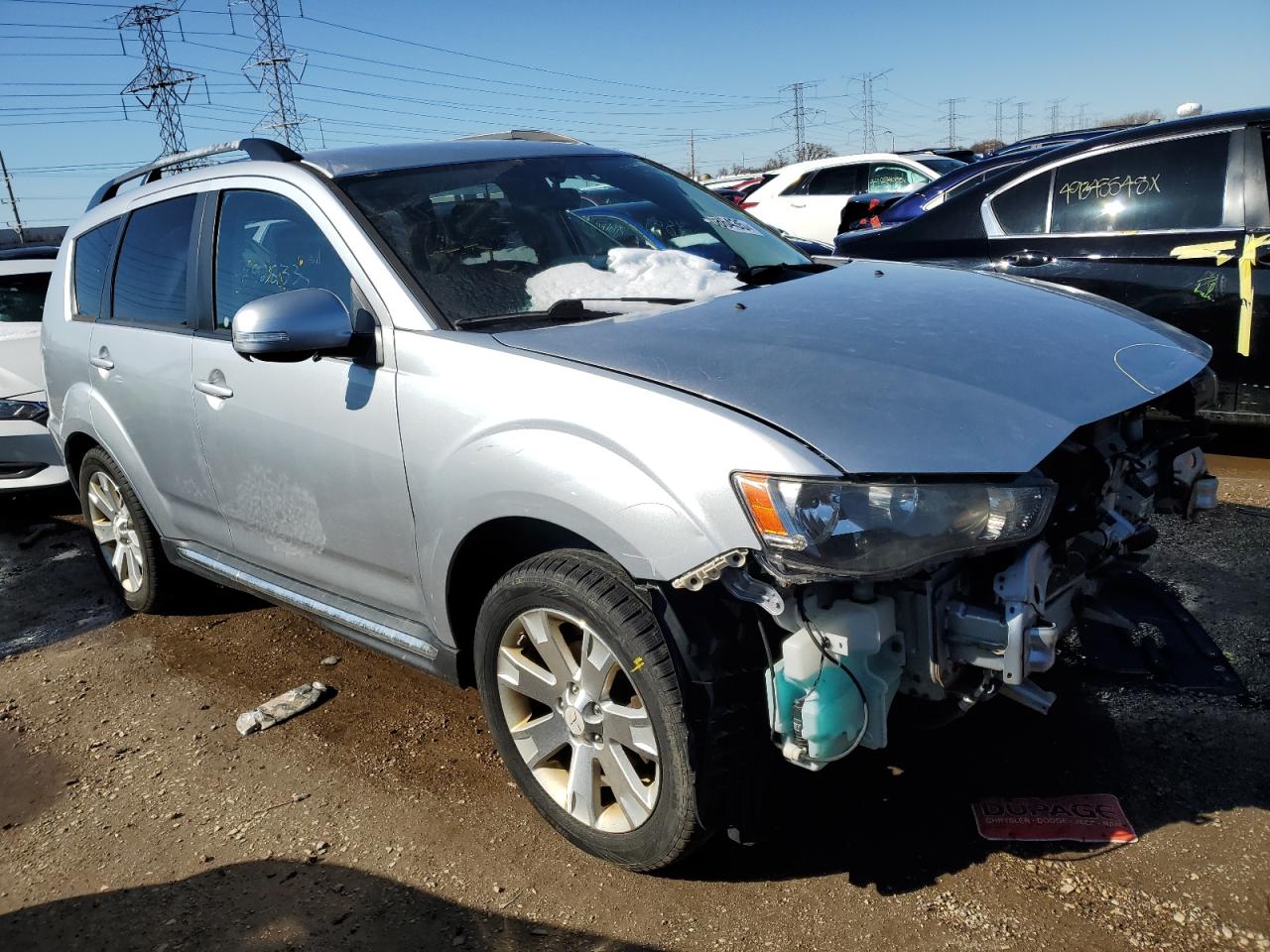 2012 Mitsubishi Outlander VIN JA4JT3AW9CU003714 Copart auction photo, front end damage thumbnail 4