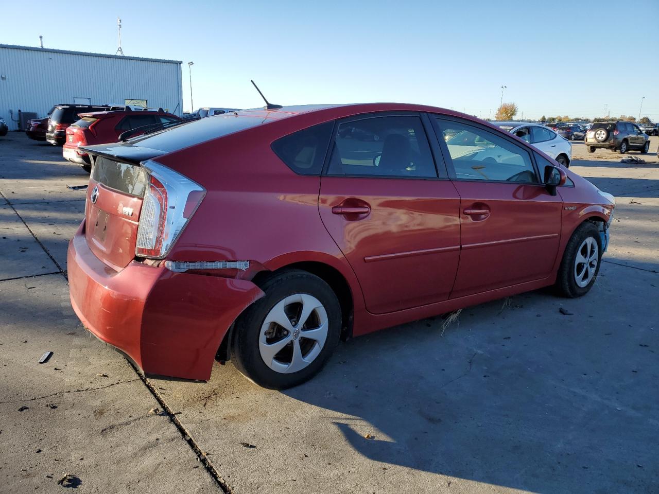 2015 Toyota Prius VIN JTDKN3DU3F0436536 Copart auction photo, front end / rear end damage thumbnail 3