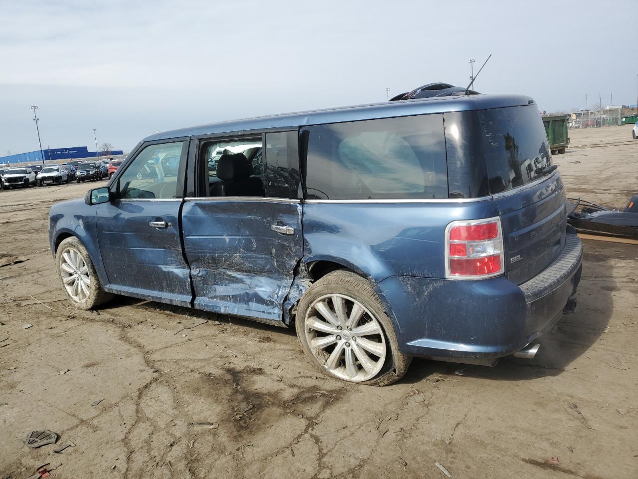 2019 Ford Flex VIN 2FMHK6C89KBA32895 Copart auction photo, side / rear end damage thumbnail 2