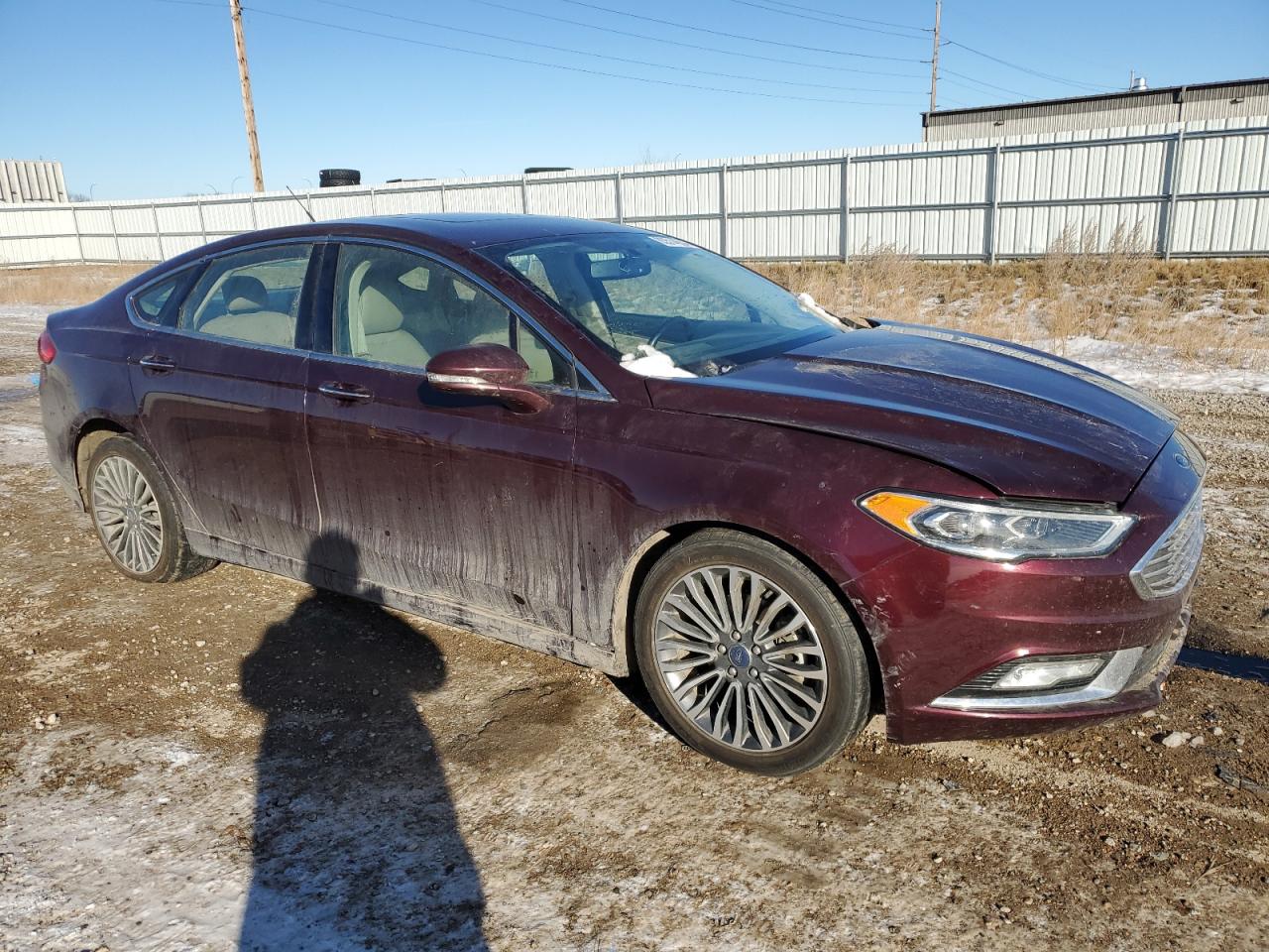 2017 Ford Fusion VIN 3FA6P0HDXHR211897 Copart auction photo, front end / side damage thumbnail 4