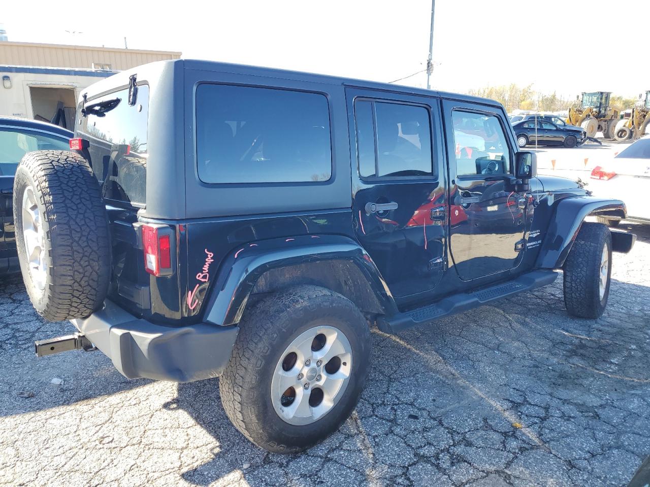 2014 Jeep Wrangler VIN 1C4BJWEG4EL106956 Copart auction photo, front end damage thumbnail 3