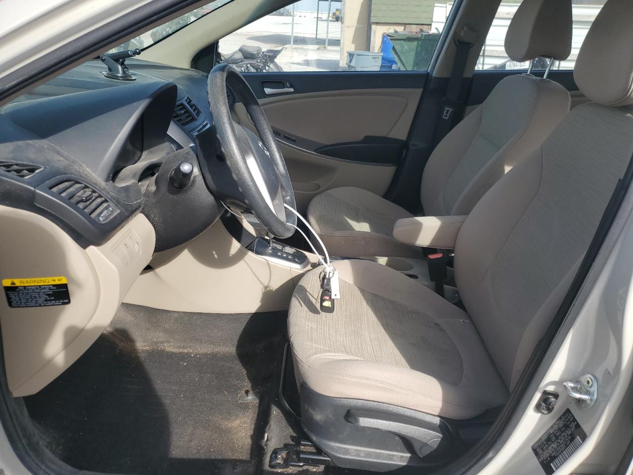 2016 Hyundai Accent VIN KMHCT4AE4GU077636 Copart auction photo, front end / side damage thumbnail 7