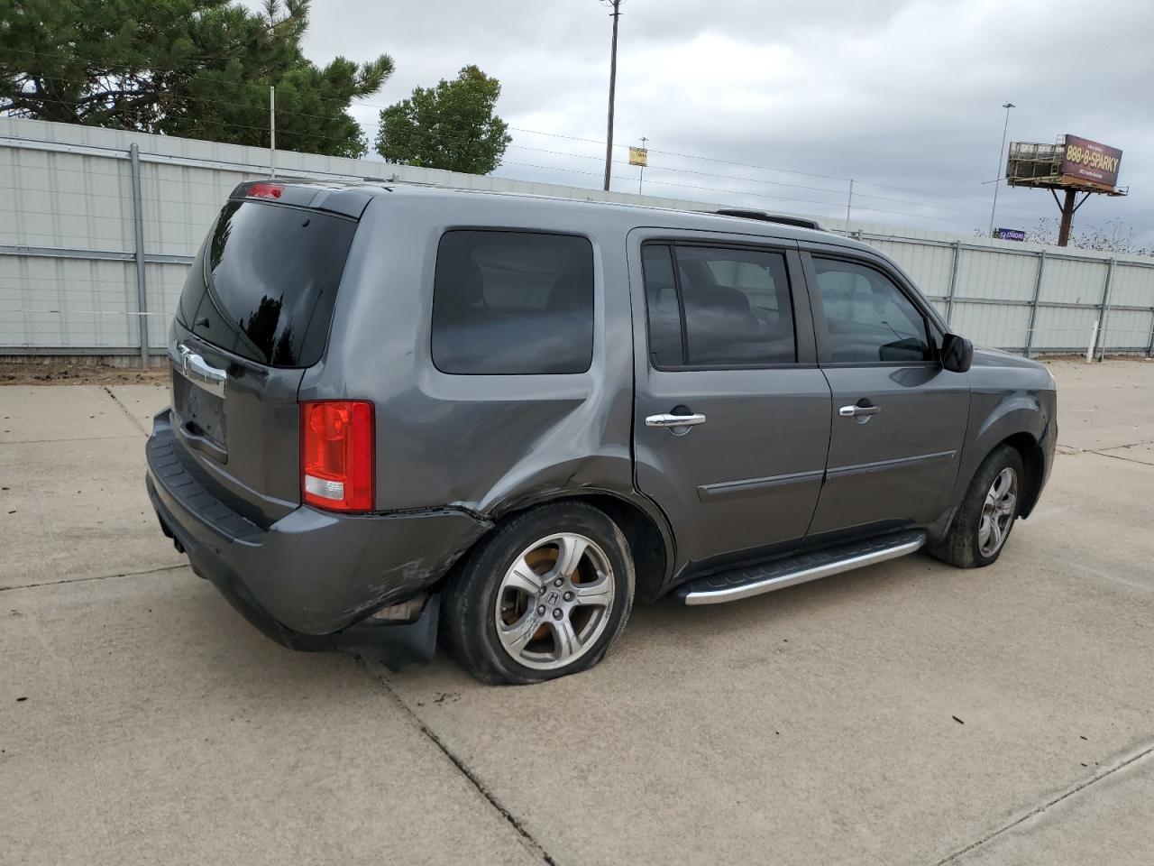 2012 Honda Pilot VIN 5FNYF3H59CB019204 Copart auction photo, rear end / minor dent/scratches damage thumbnail 3