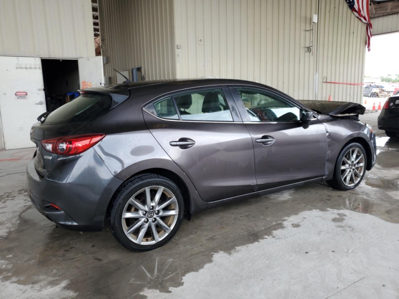 2018 Mazda 3 VIN 3MZBN1L36JM198455 Copart auction photo, front end / mechanical damage thumbnail 3