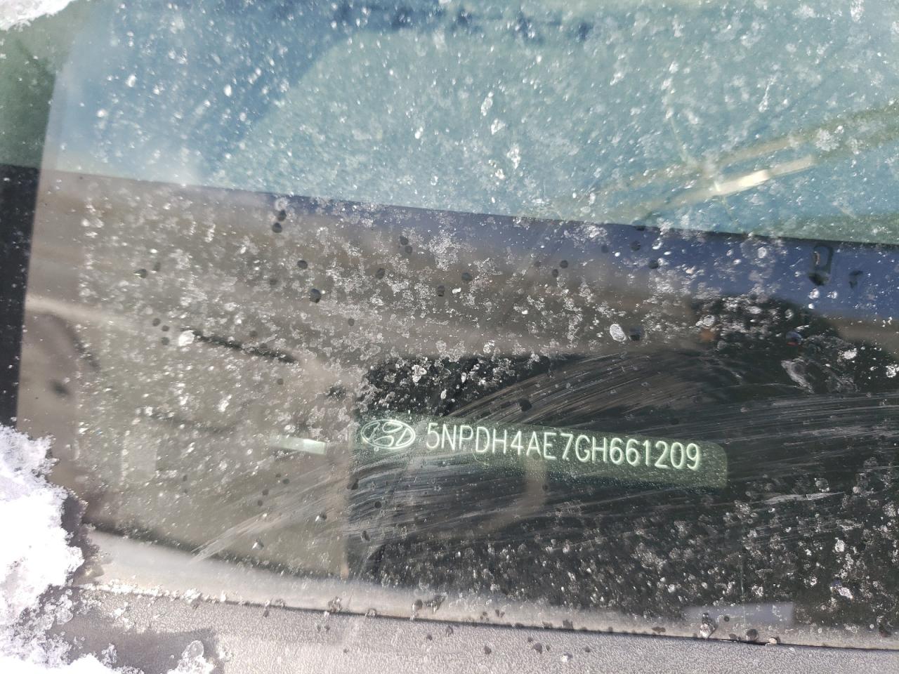 2016 Hyundai Elantra VIN 5NPDH4AE7GH661209 Copart auction photo, side / undercarriage damage thumbnail 13