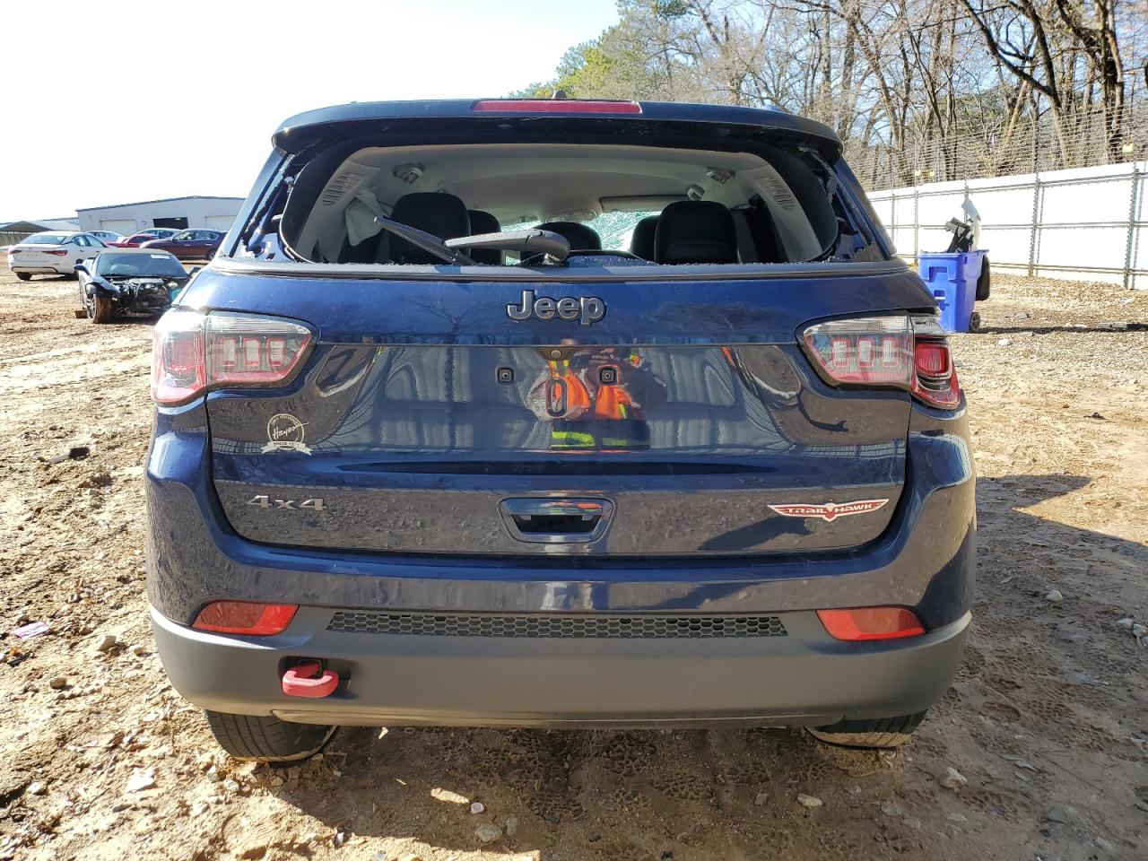 2020 Jeep Compass VIN 3C4NJDDB0LT127036 Copart auction photo, front end / all over damage thumbnail 6