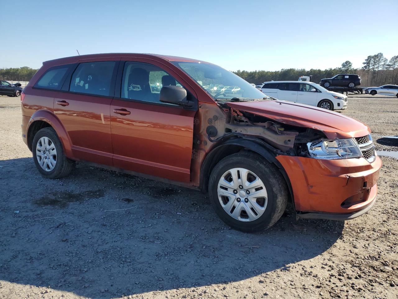 2014 Dodge Journey VIN 3C4PDCAB2ET152828 Copart auction photo, side damage thumbnail 4