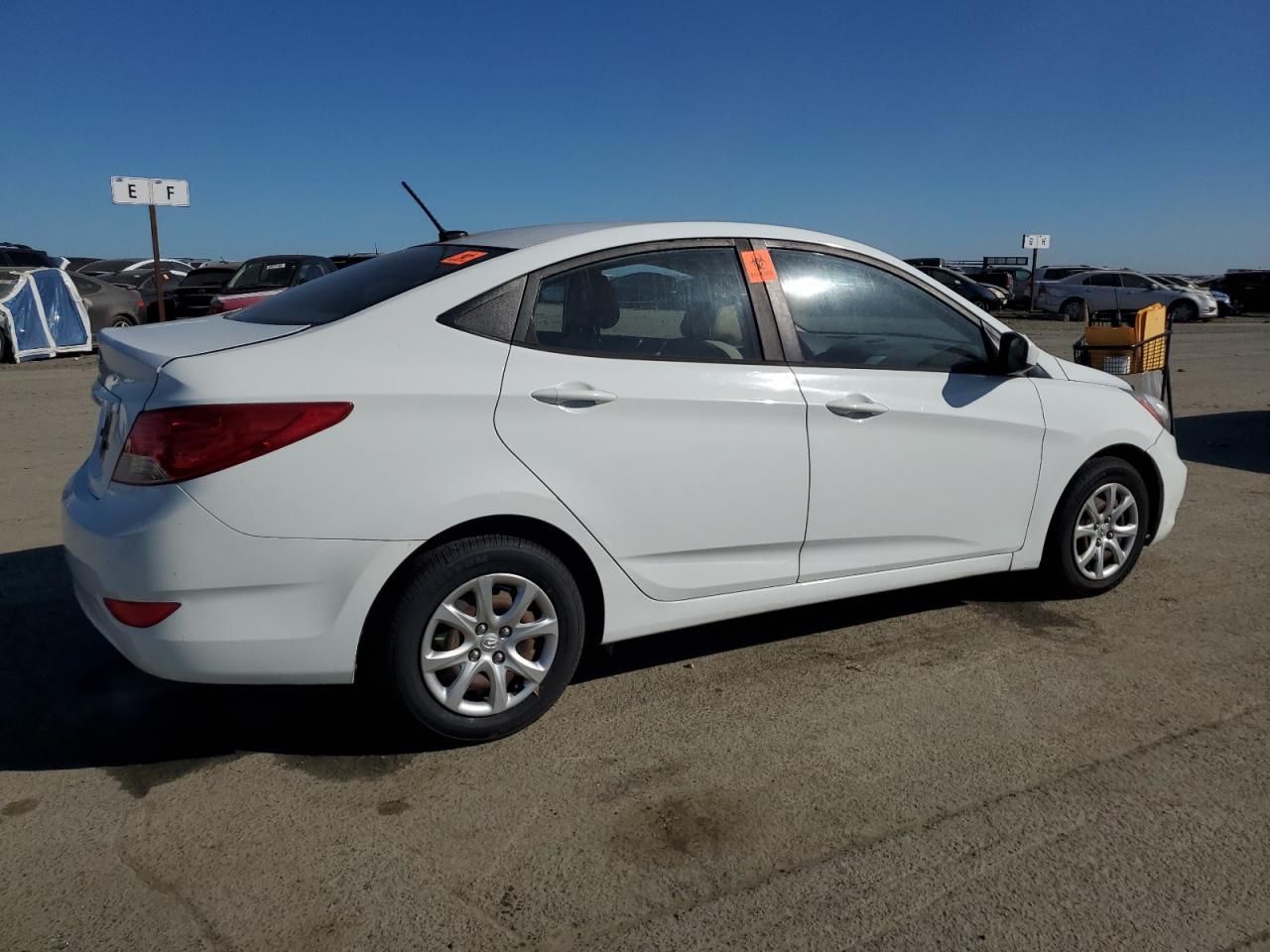 2013 Hyundai Accent VIN KMHCT4AE4DU430677 Copart auction photo, mechanical damage thumbnail 3