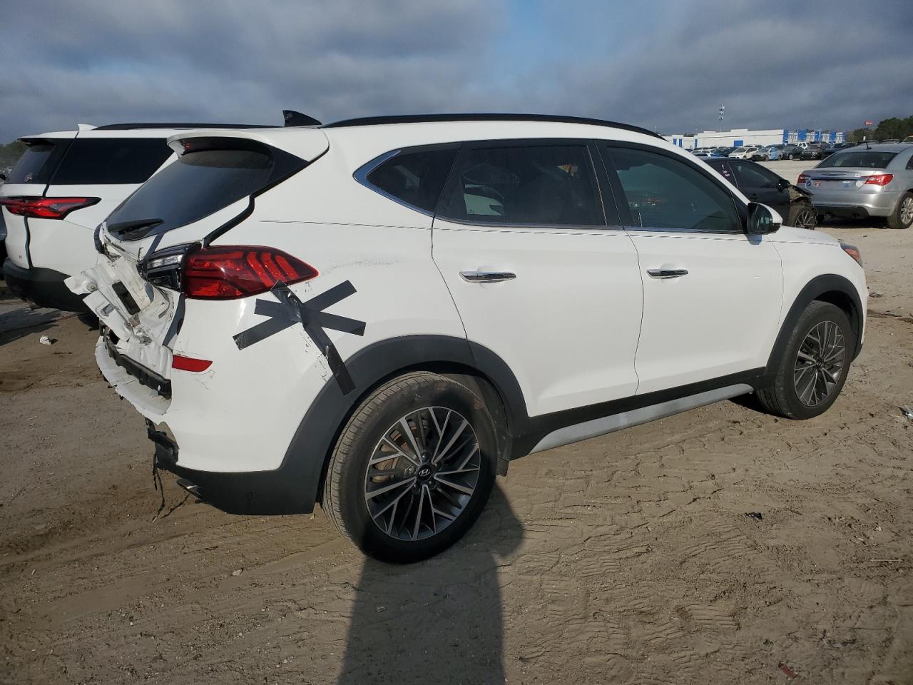 2021 Hyundai Tucson VIN KM8J33AL5MU284614 Copart auction photo, rear end damage thumbnail 3
