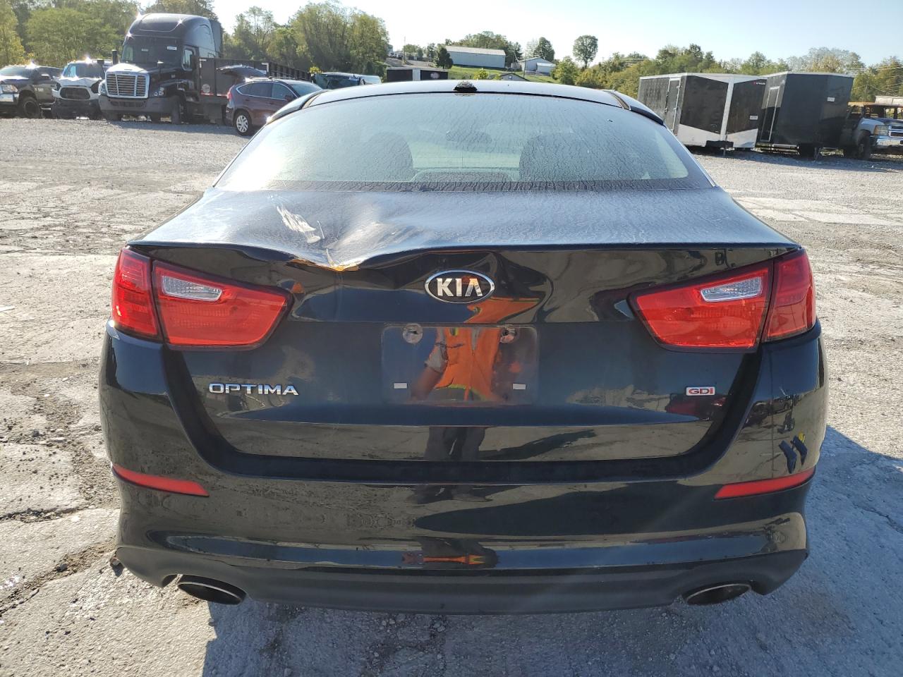 2015 KIA Optima VIN 5XXGM4A74FG436265 Copart auction photo, front end / top/roof damage thumbnail 6
