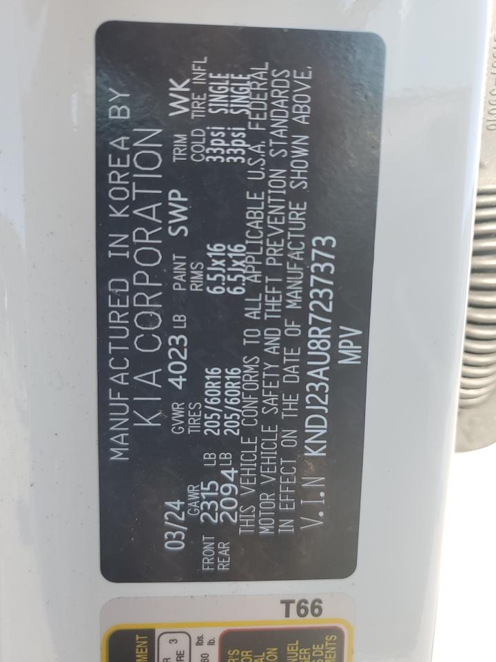 2024 KIA Soul VIN KNDJ23AU8R7237373 Copart auction photo, all over / minor dent/scratches damage thumbnail 13