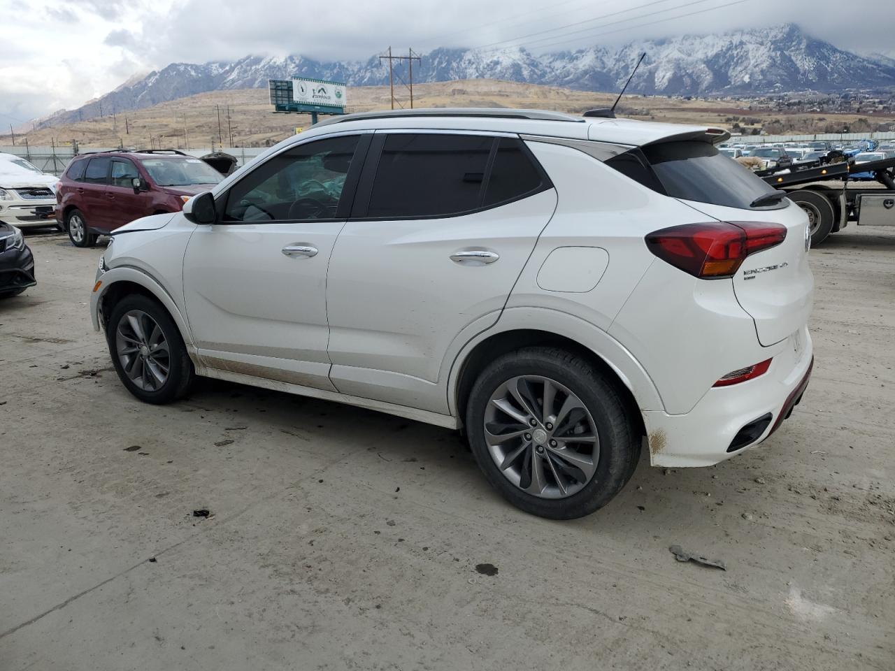2022 Buick Encore VIN KL4MMESLXNB122459 Copart auction photo, front end / side damage thumbnail 2