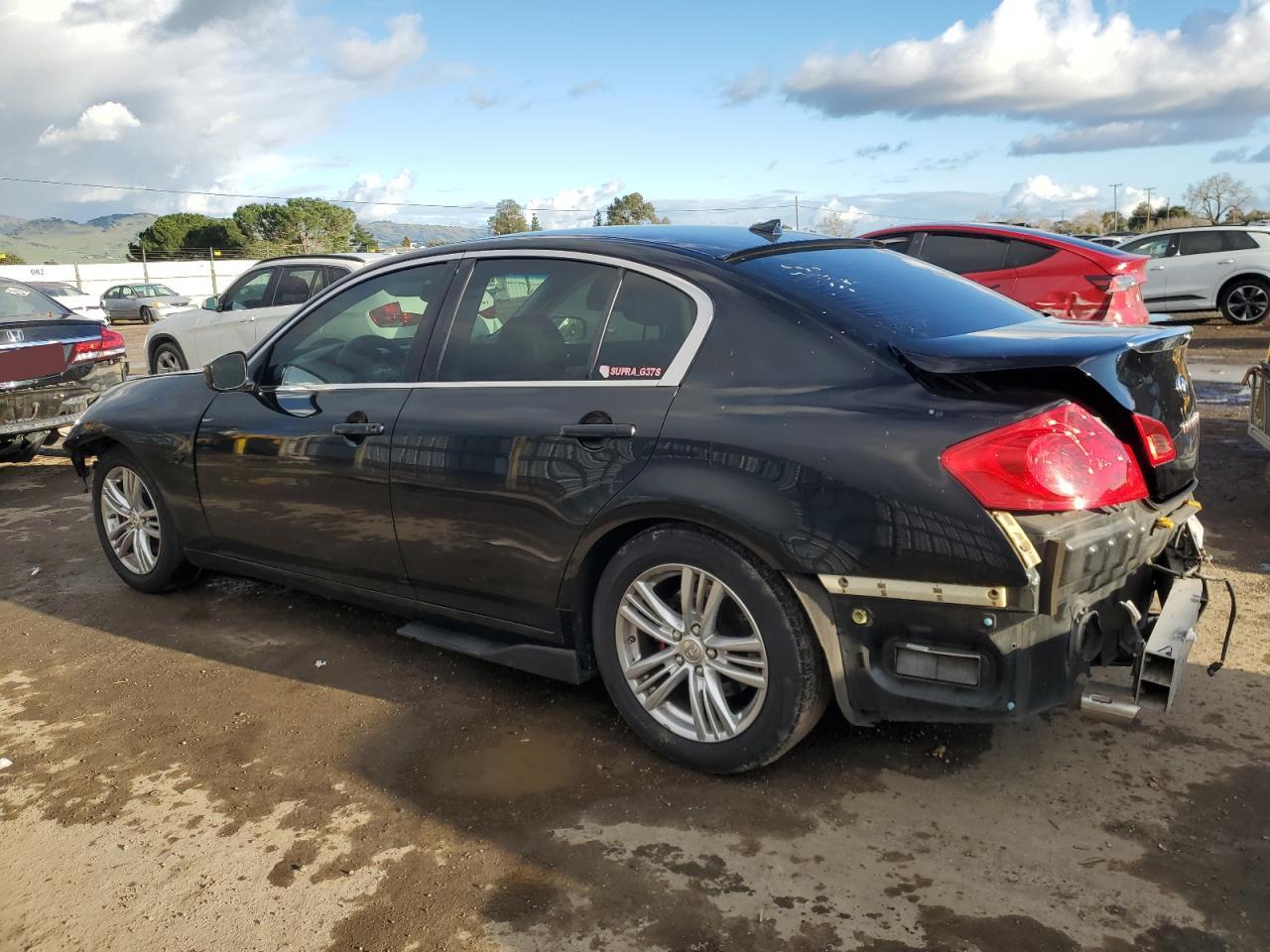 2012 Infiniti G VIN JN1CV6AP0CM932390 Copart auction photo, all over damage thumbnail 2
