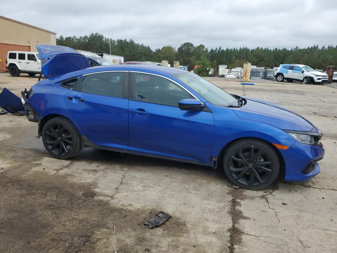 2019 Honda Civic VIN 2HGFC2F85KH504148 Copart auction photo, rear end damage thumbnail 4