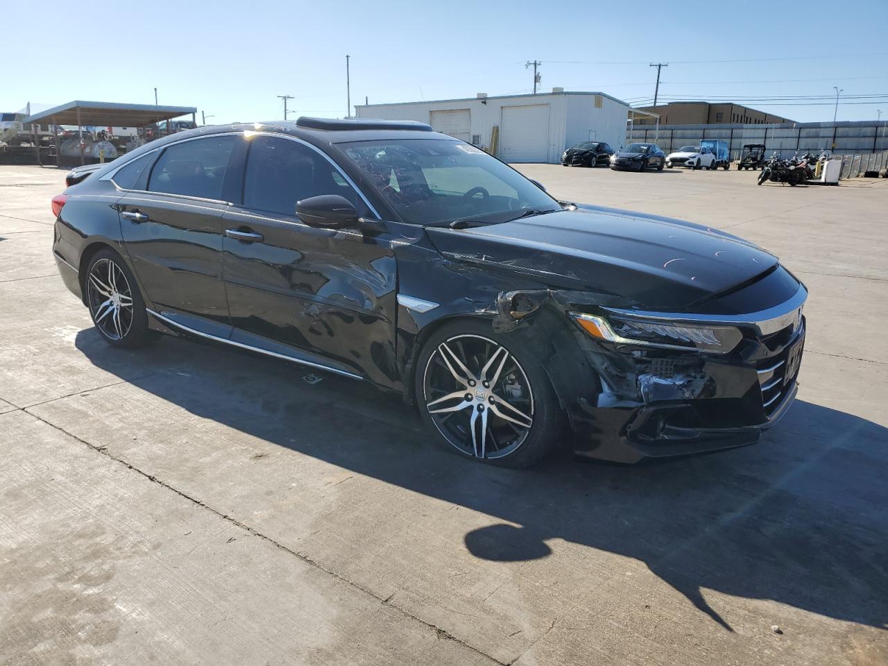 2022 Honda Accord VIN 1HGCV2F92NA001217 Copart auction photo, front end / side damage thumbnail 4