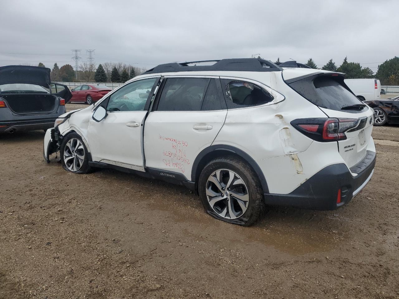 2020 Subaru Outback VIN 4S4BTANC8L3156889 Copart auction photo, all over / front end damage thumbnail 2