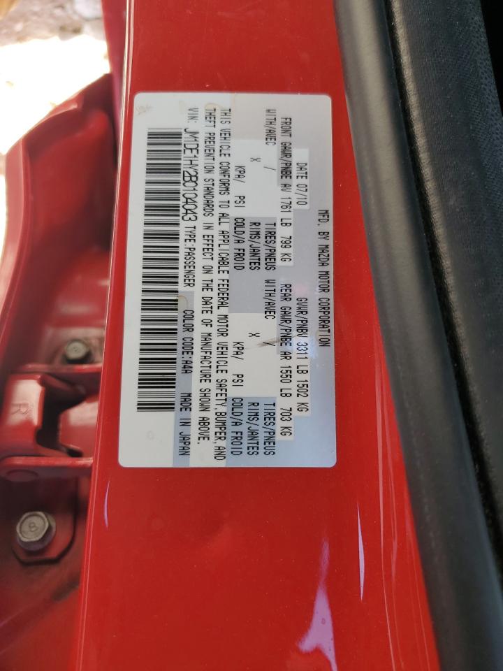 2011 Mazda 2 VIN JM1DE1HY2B0104043 Copart auction photo, front end / rear end damage thumbnail 12
