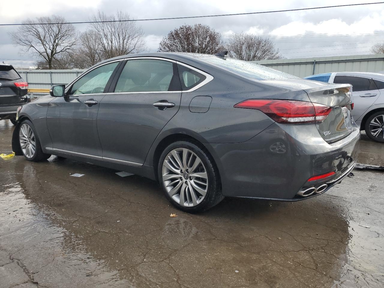 2018 Genesis G80 VIN KMHGN4JF3JU247979 Copart auction photo, front end damage thumbnail 2