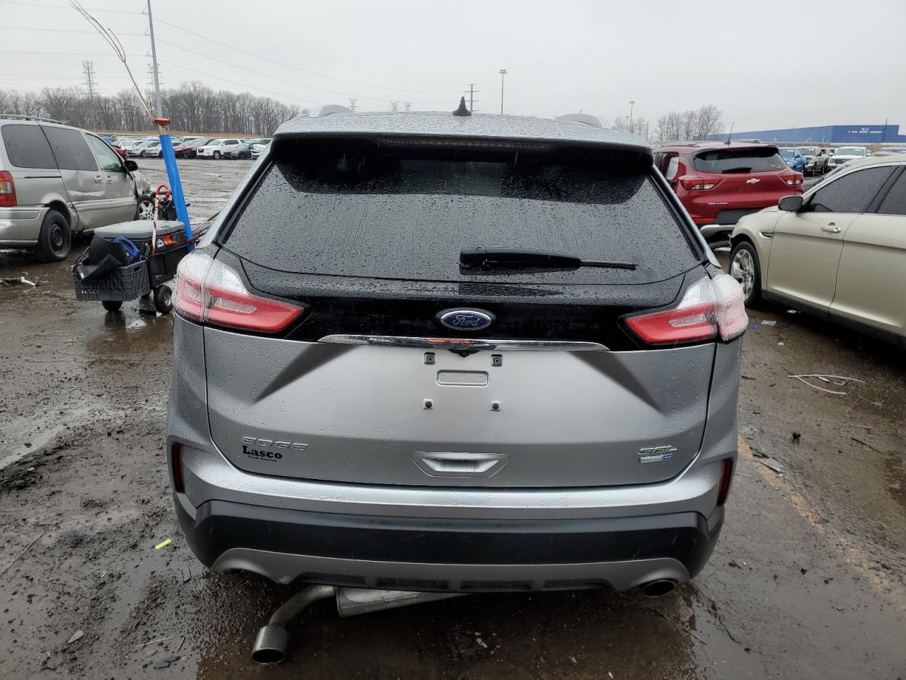 2020 Ford Edge VIN 2FMPK4J98LBB54631 Copart auction photo, side / rear end damage thumbnail 6
