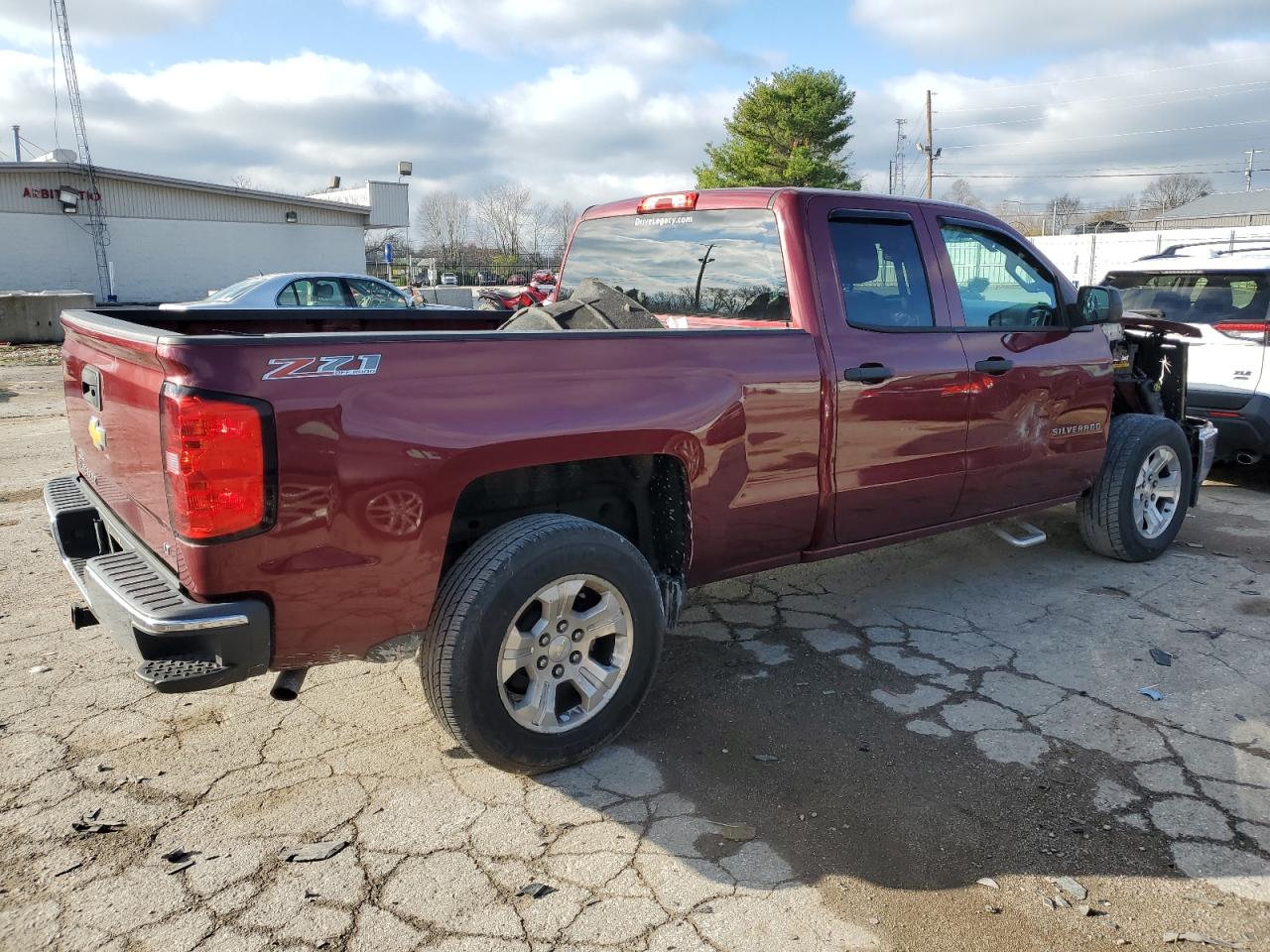 2014 Chevrolet Silverado VIN 1GCVKREC2EZ227684 Copart auction photo, front end / side damage thumbnail 3
