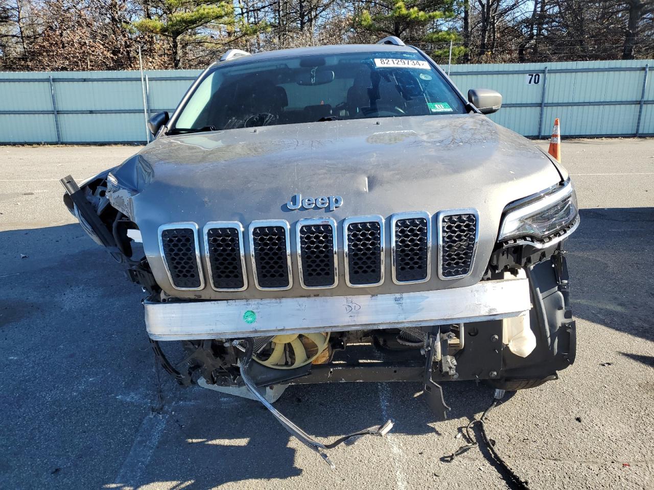 2019 Jeep Grand Cherokee VIN 1C4PJMLX8KD127358 Copart auction photo, front end / side damage thumbnail 5