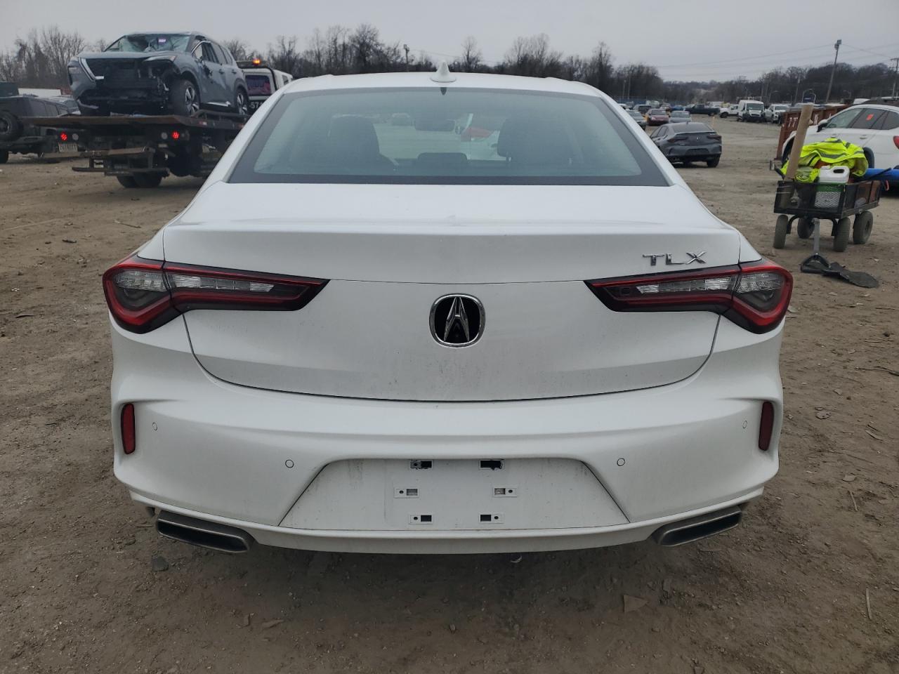 2022 Acura TLX VIN 19UUB5F44NA001657 Copart auction photo, side damage thumbnail 6