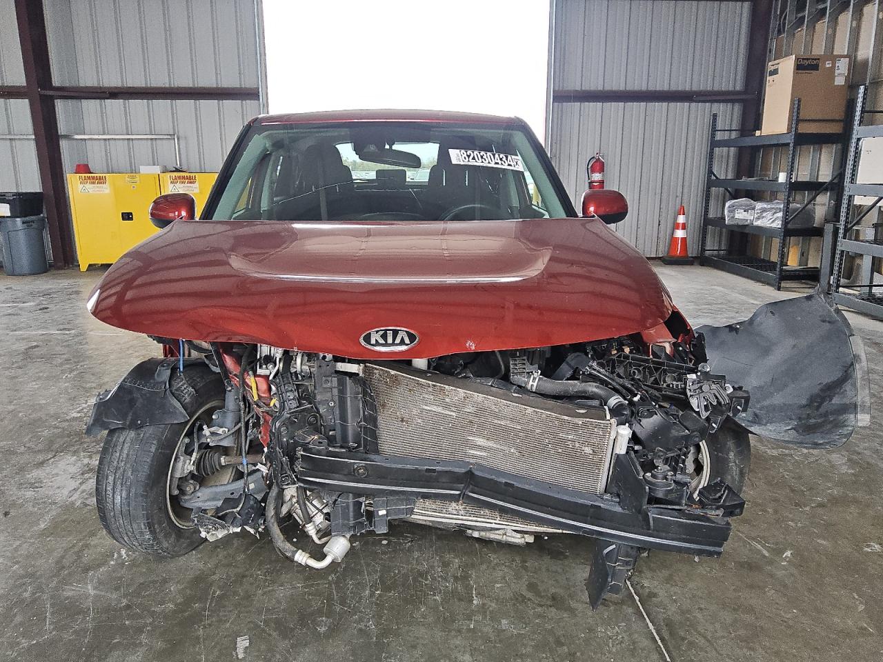2020 KIA Soul VIN KNDJ23AU3L7118895 Copart auction photo, front end / side damage thumbnail 5