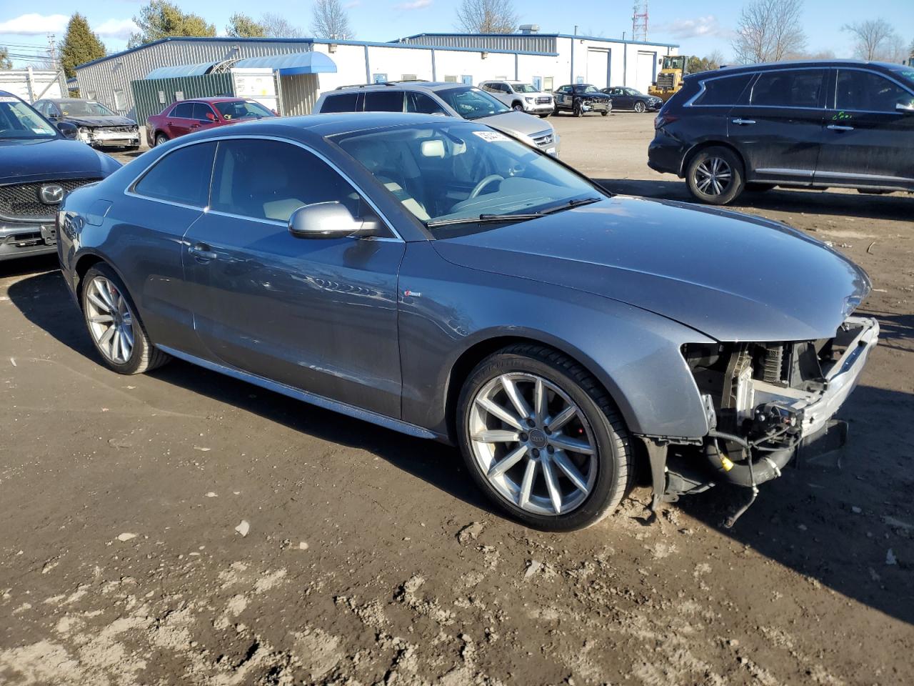 2015 Audi A5 VIN WAUMFAFR9FA019402 Copart auction photo, front end damage thumbnail 4