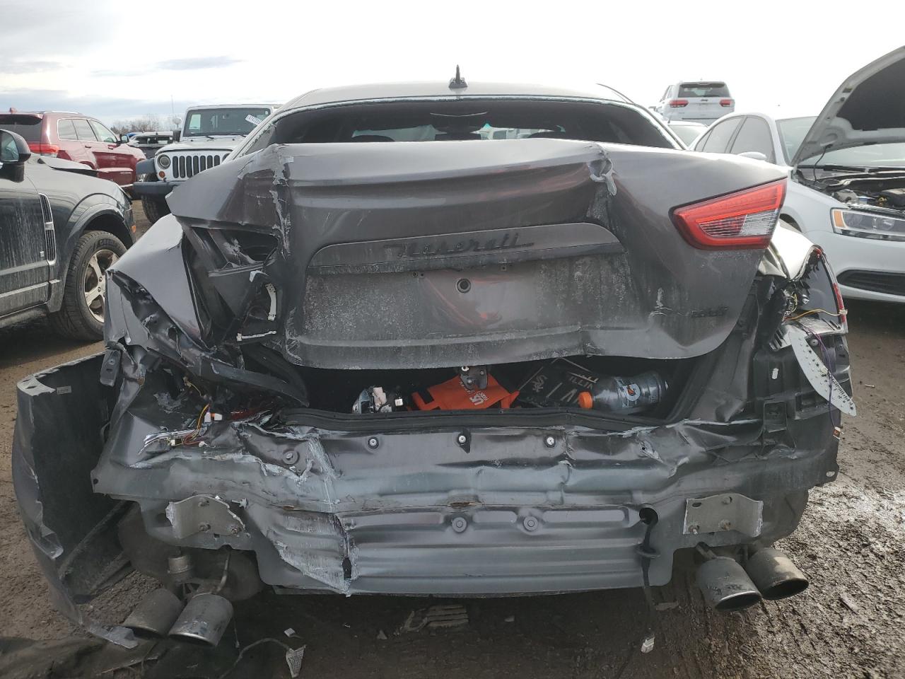 2015 Maserati Ghibli VIN ZAM57RTA2F1132069 Copart auction photo, front end / rear end damage thumbnail 6