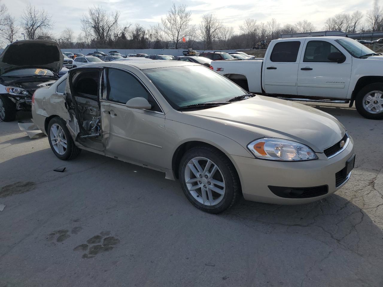 2012 Chevrolet Impala VIN 2G1WC5E37C1195954 Copart auction photo, side / rear end damage thumbnail 4