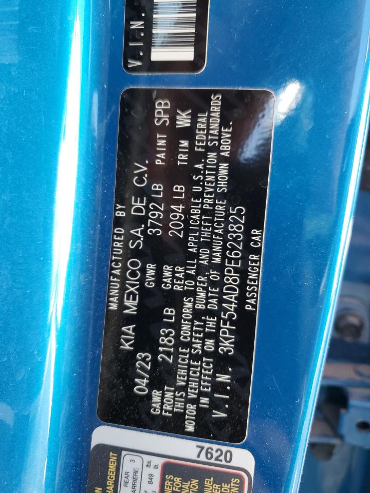 2023 KIA Forte VIN 3KPF54AD8PE623825 Copart auction photo, rear end damage thumbnail 12