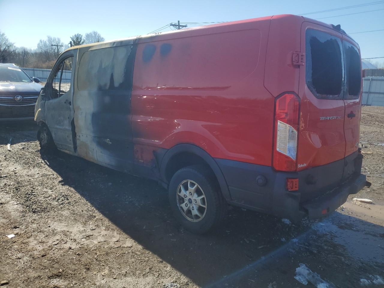 2016 Ford Transit VIN 1FTYR2ZM7GKA32341 Copart auction photo, burn damage thumbnail 2