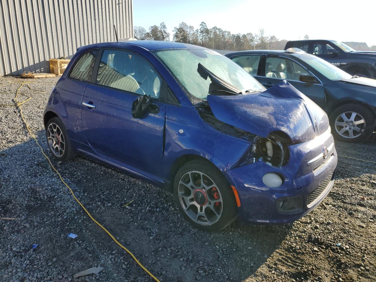 2013 Fiat 500 VIN 3C3CFFBR1DT677548 Copart auction photo, front end damage thumbnail 4