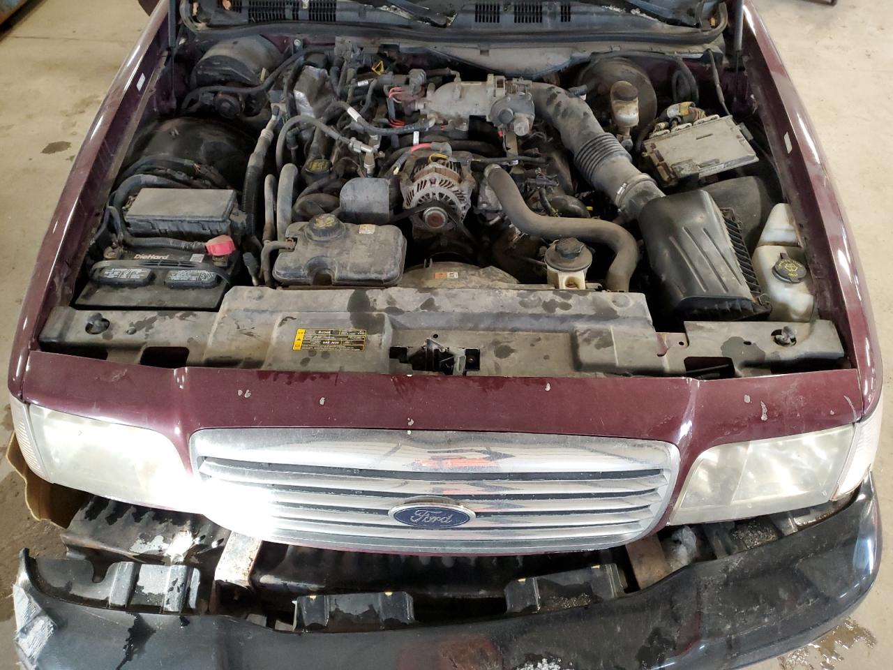 2011 Ford Crown Victoria VIN 2FABP7BVXBX117150 Copart auction photo, undercarriage / front end damage thumbnail 11