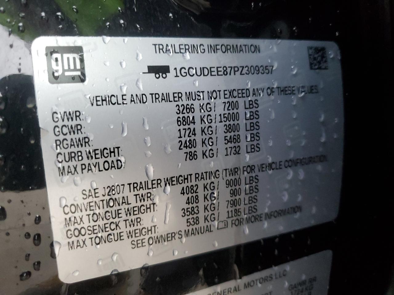 2023 Chevrolet Silverado VIN 1GCUDEE87PZ309357 Copart auction photo, front end damage thumbnail 13