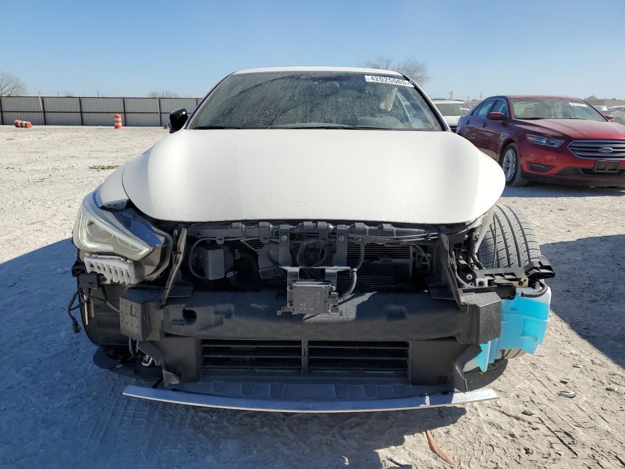 2021 Infiniti Q60 VIN JN1FV7LK8MM530316 Copart auction photo, side / front end damage thumbnail 5