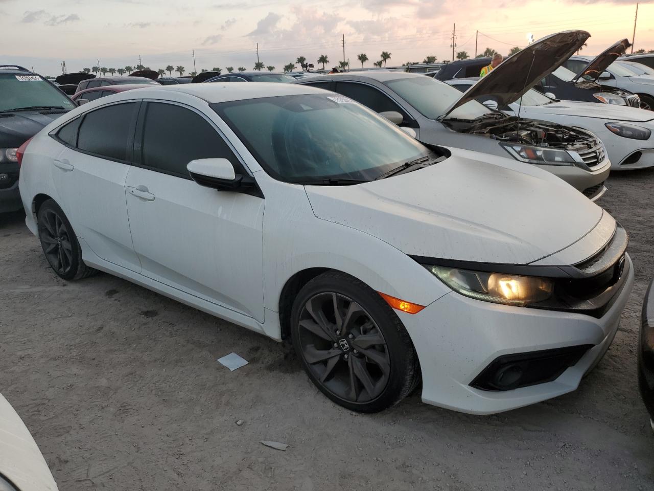 2019 Honda Civic VIN 2HGFC2F82KH600626 Copart auction photo, water/flood damage thumbnail 4