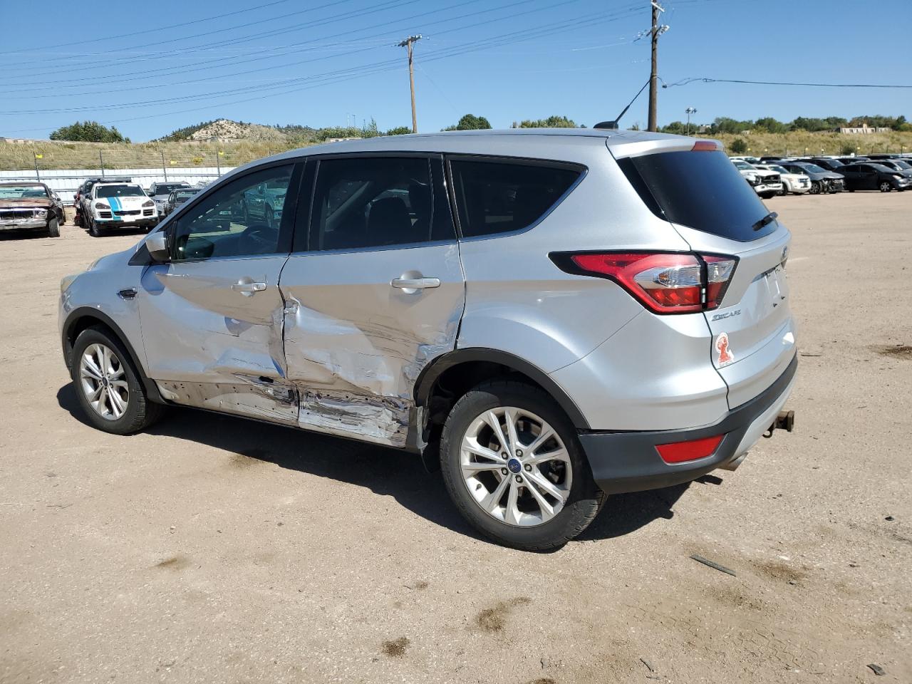 2017 Ford Escape VIN 1FMCU9G92HUD12394 Copart auction photo, side damage thumbnail 2