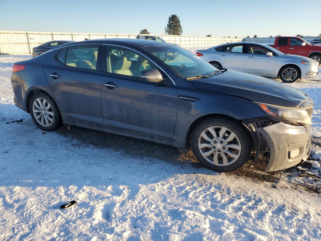 2015 KIA Optima VIN 5XXGN4A7XFG369572 Copart auction photo, front end damage thumbnail 4