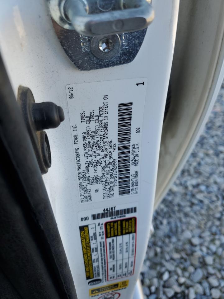 2012 Toyota Tundra VIN 5TFDY5F11CX260989 Copart auction photo, mechanical damage thumbnail 12