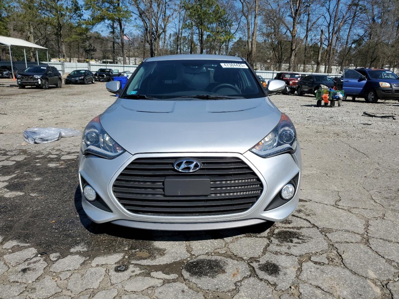 2014 Hyundai Veloster VIN KMHTC6AE8EU183757 Copart auction photo, rear end / side damage thumbnail 5
