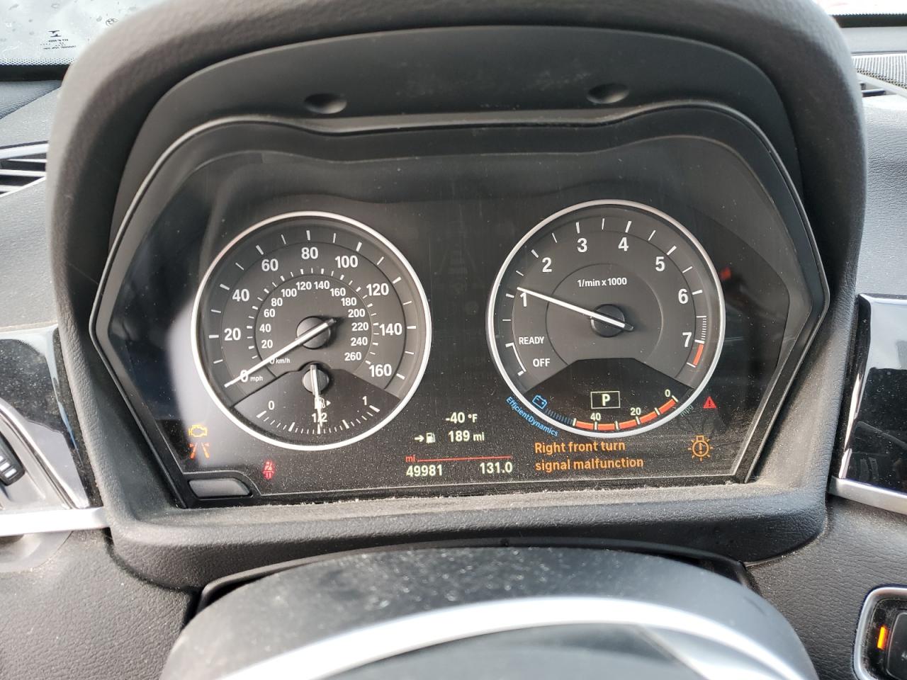 2017 BMW X1 VIN WBXHT3C30H5F86169 Copart auction photo, front end damage thumbnail 9