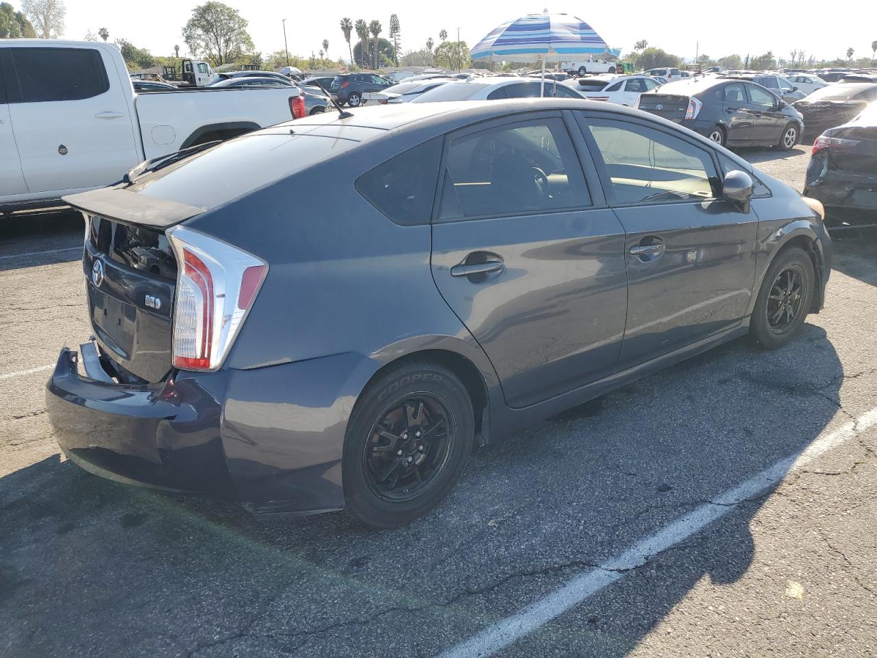 2013 Toyota Prius VIN JTDKN3DU1D1699373 Copart auction photo, rear end damage thumbnail 3