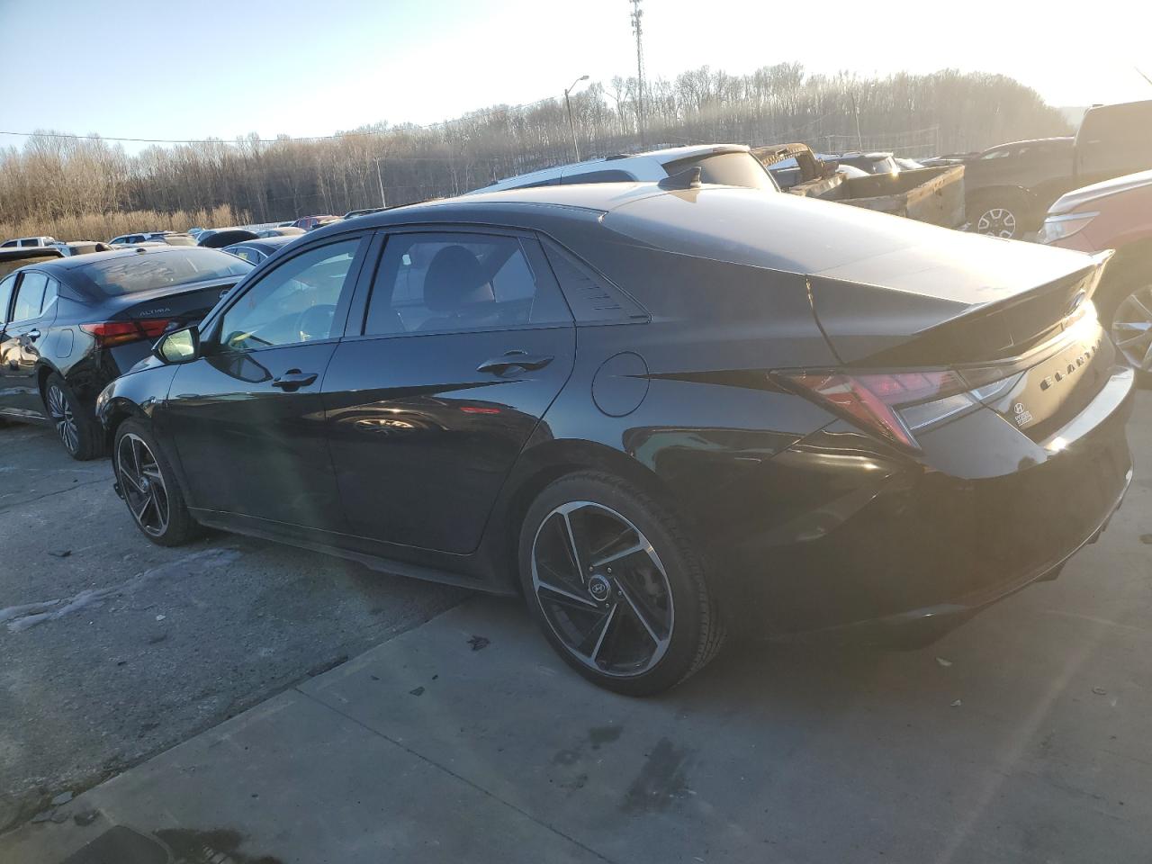 2021 Hyundai Elantra VIN KMHLR4AF0MU187859 Copart auction photo, front end / undercarriage damage thumbnail 2