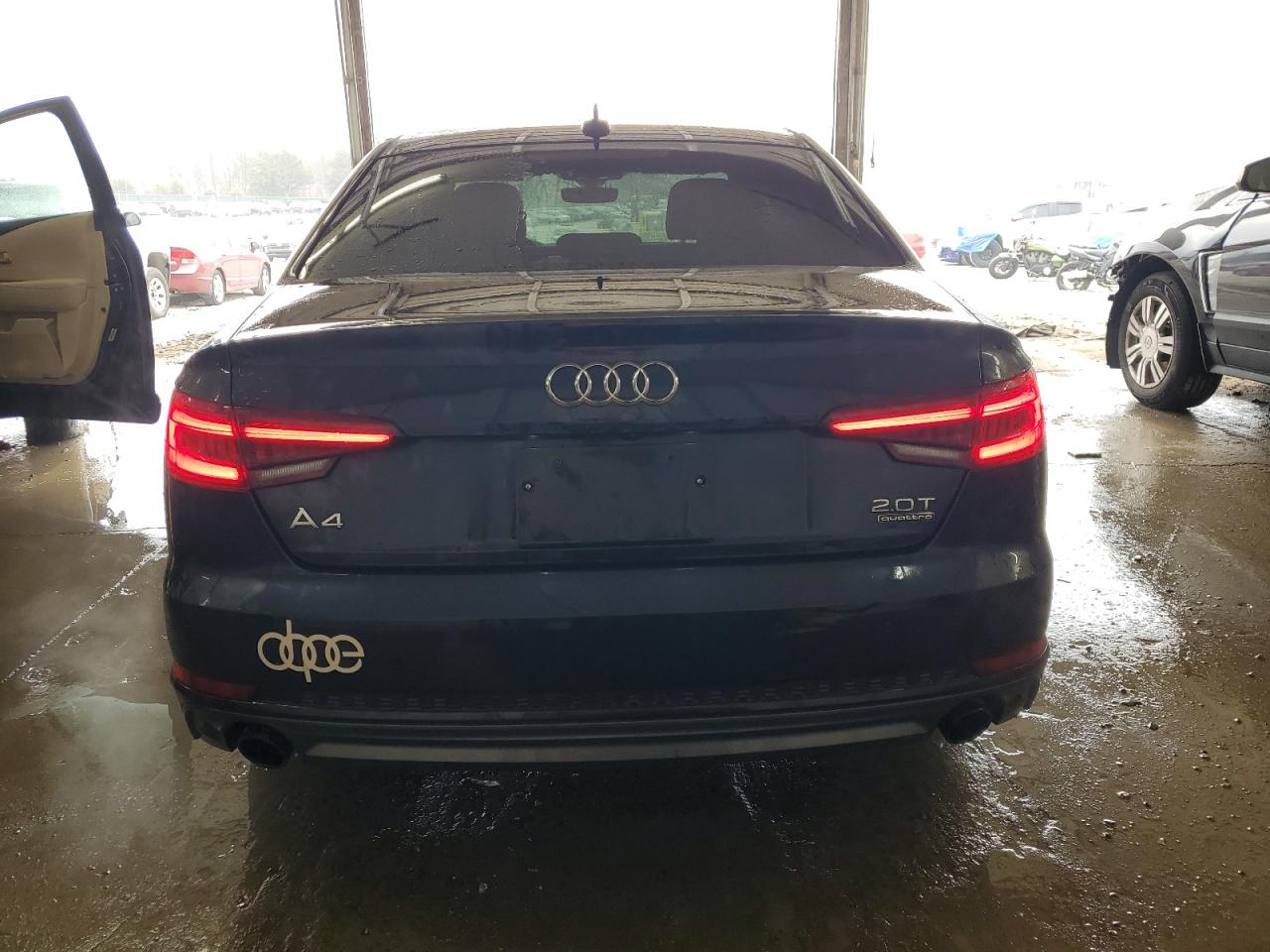 2018 Audi A4 VIN WAUENAF43JA208745 Copart auction photo, front end / minor dent/scratches damage thumbnail 6